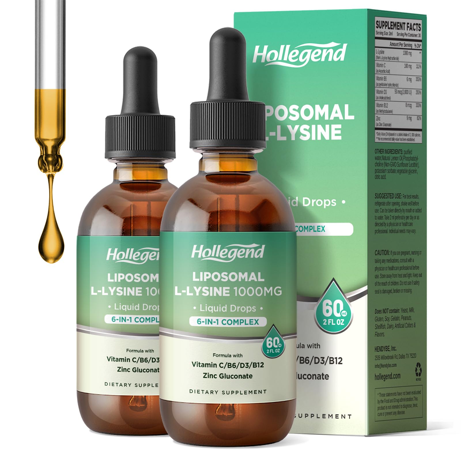 Amazon.com: Liposomal L-lysine 1000MG Liquid Drops, Lysine